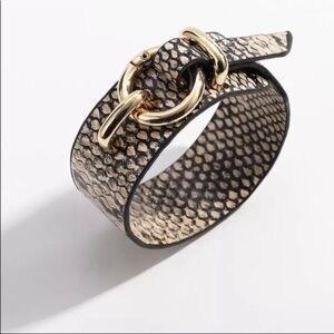 Snake buckle cuff bracelet trendy animal print
